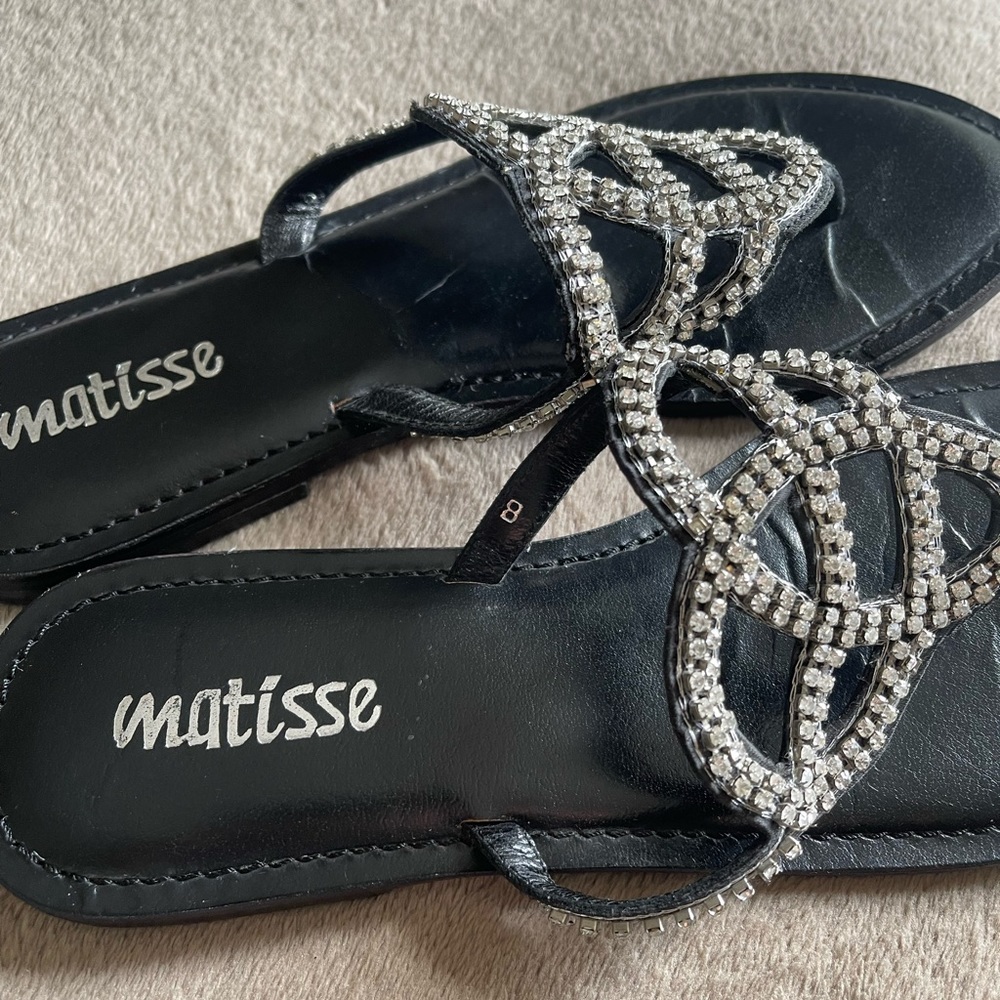 MATISSE Leather Rhinestone Sandal - Picture 5 of 6